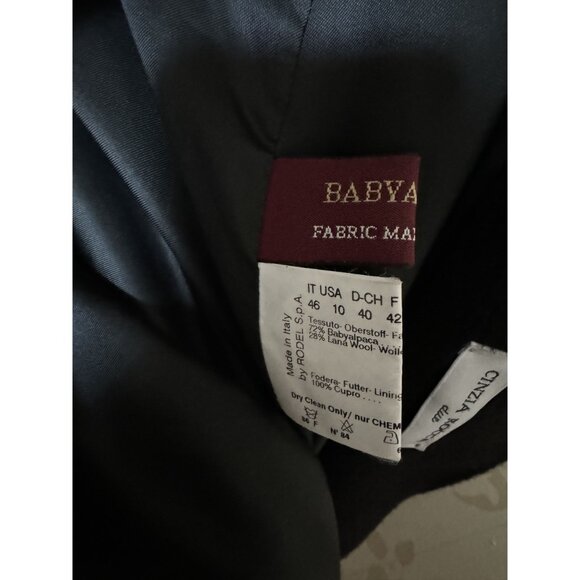 Ladies Size 10 Italy Cinzia Rocca Baby Alpaca Maxi Hoodie Beautiful Coat - Picture 5 of 5